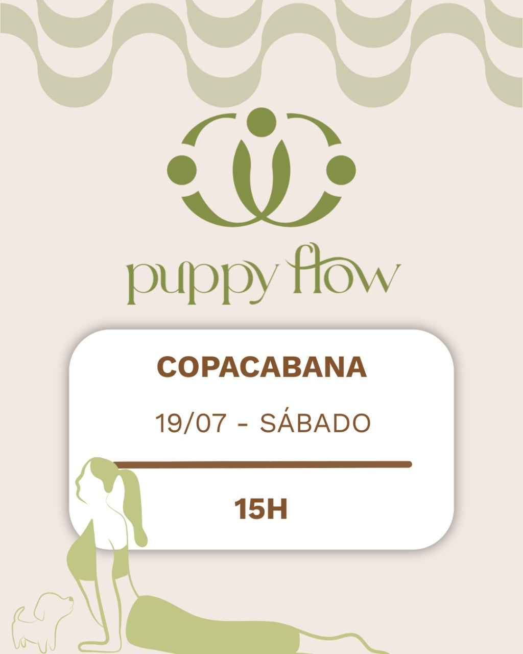 Puppy Yoga em Capacabana - 19 de julho de 2025