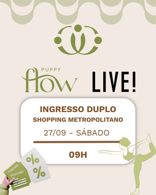 Aula de Yoga + LIVE! Shopping METROPOLITANO RJ - INGRESSO DUPLO 27 de setembro