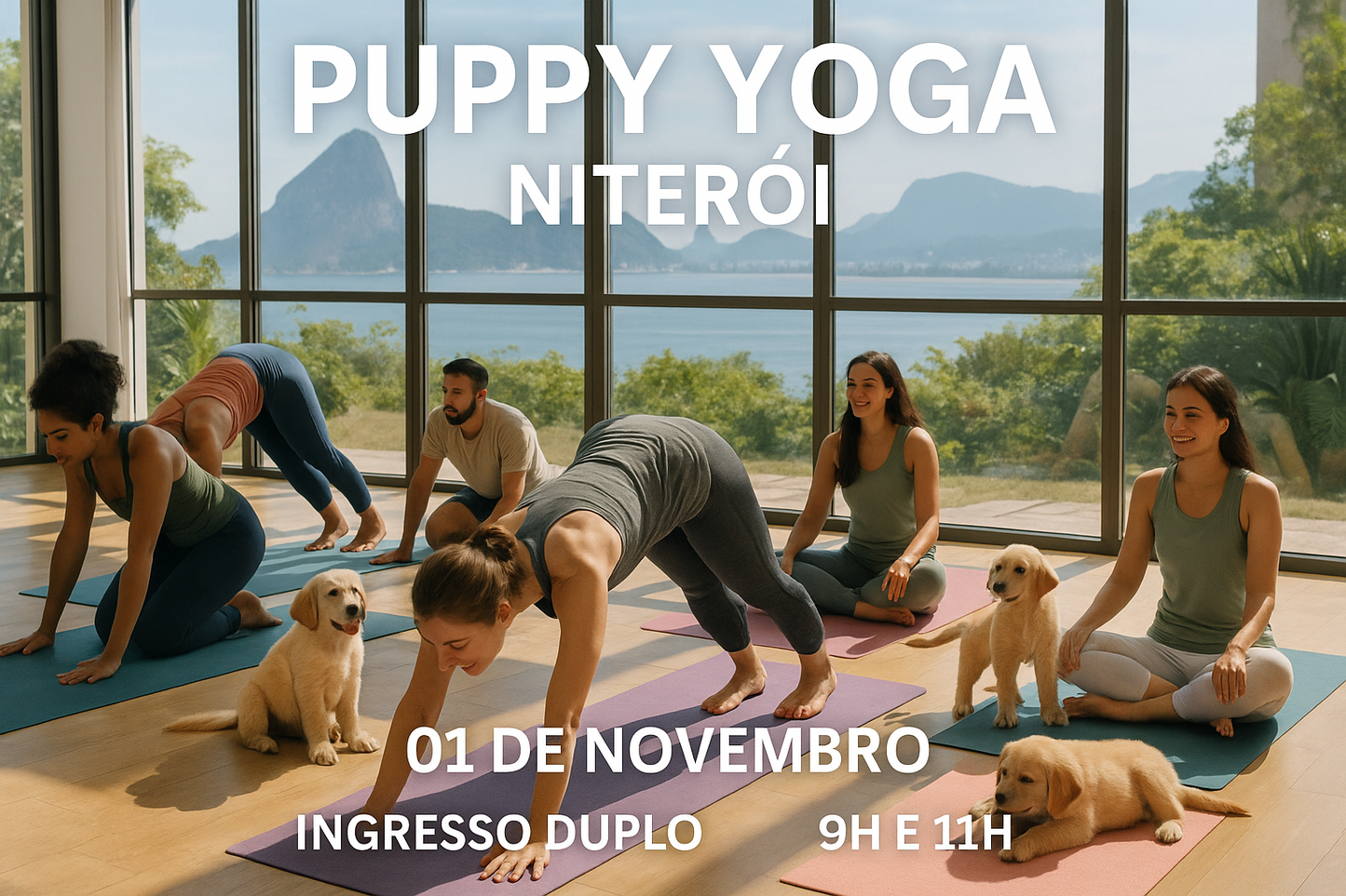 Puppy Yoga 01 de novembro INGRESSO DUPLO - Niterói